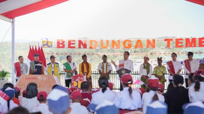 Bendungan Temef Garapan Waskita Karya Diresmikan Presiden Jokowi, Siap Aliri Lahan 4.500 Hektar