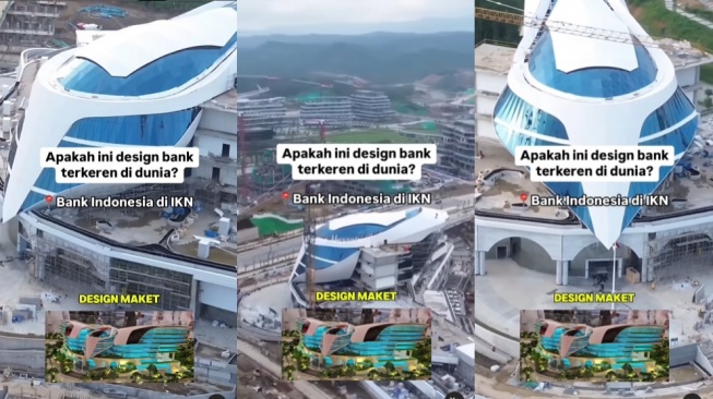 Progres Gedung Bank Indonesia di IKN Dinilai Futuristik, Warganet: Keren atau Boros?