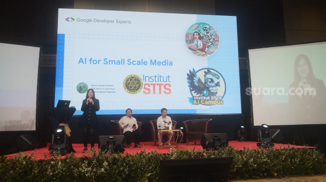 Esther Irawati Setiawan di Local Media Summit 2024, Kamis (3/10/2024). [Suara/Lintang Siltya Utami]