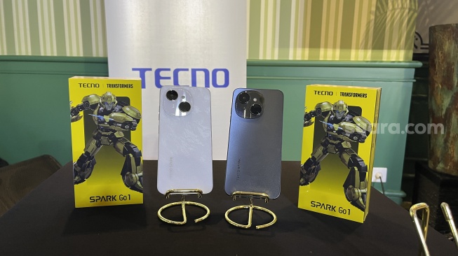 Tecno Spark Go 1 resmi meluncur ke Indonesia pada Jumat (4/10/2024). [Suara.com/Dicky Prastya]