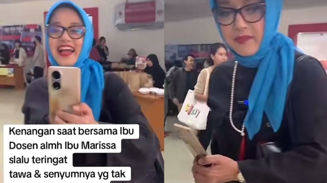 Momen Marissa Haque larisi dagangan milik mahasiswa (TikTok/user1413282467990)