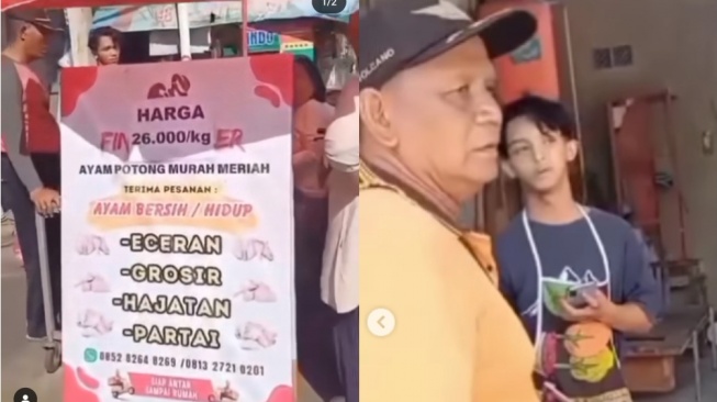 Viral Pria Digeruduk Pedagang Pasar Gegara Jual Ayam Potong Murah