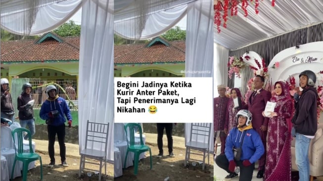 Viral Pengantin Kedatangan Tamu Tak Terduga Saat Pesta Pernikahan