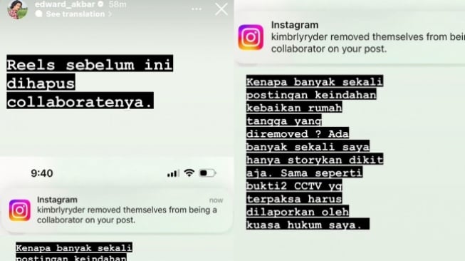 Edward Akbar Koar-Koar Sedih Unggahannya Mulai Dihapus Istri. [Instagram]