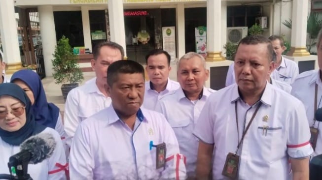 Hakim di Palembang menggelar aksi di Pengadilan Negeri Palembang [ANTARA]