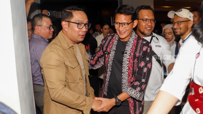 Doa Sandiaga ke RK: Sukses untuk Ikhtiarnya, Semoga Tak Perlu Pinjam Seratus