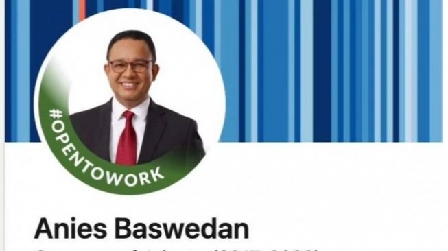 Anies Baswedan Pasang Status 'Open To Work' di Linkedln (Instagram/aniesbaswedan)