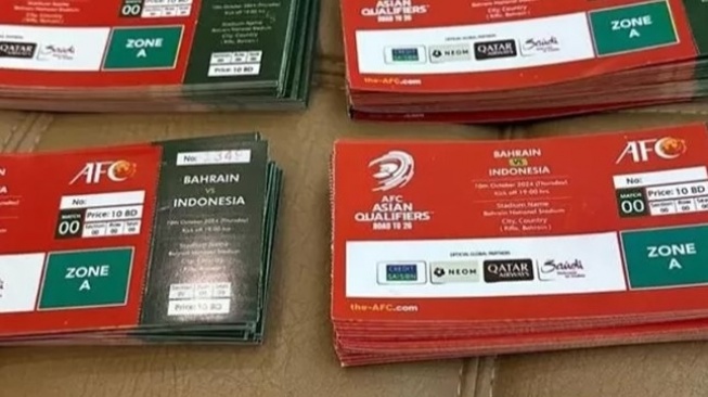 Penampakan Tiket Bahrain vs Timnas Indonesia: 1700 Ludes Dibeli Suporter Merah Putih [Instagram @bsn.bh]