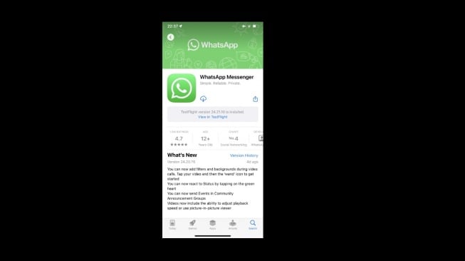 Pembaruan WhatsApp untuk kontrol pemutaran video. [WABetaInfo]