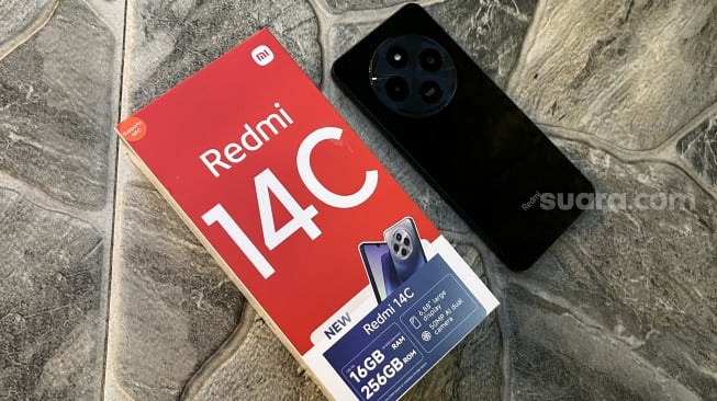 Review Redmi 14C. [Suara.com/Dicky Prastya]