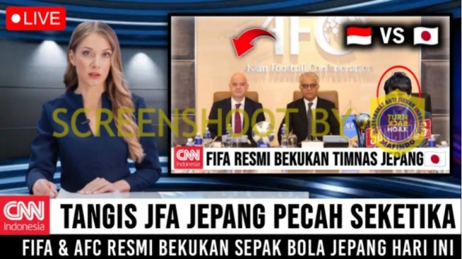 Cek Fakta: Timnas Indonesia Auto Lolos Piala Dunia Usai FIFA dan AFC Beri Sanksi Jepang