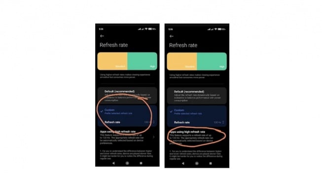 Refresh rate di HP Xiaomi. [allabouthyperOS]