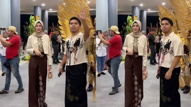 Aaliyah Massaid dan Thariq Halilintar baru saja menghadiri acara Peresmian Amanah Youth Creative Hub di Aceh (TikTok)