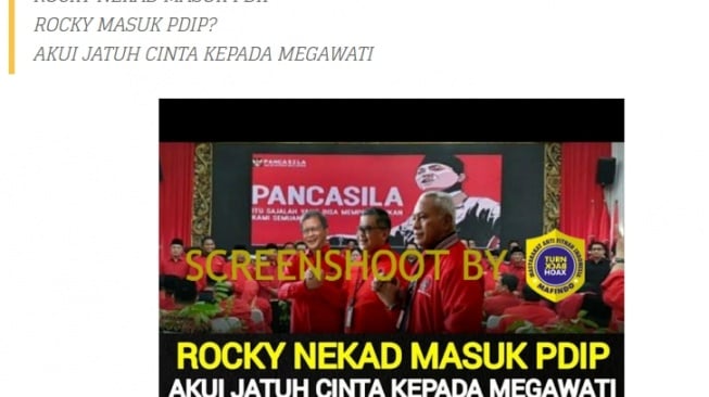 Thumbnail Rocky Gerung gabung PDIP (Dok:TurnBackHoax)