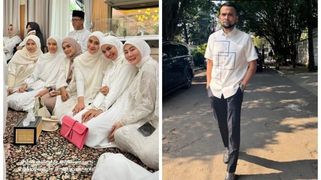 outfit Shireen Sungkar dan Teuku Wisnu ke akad nikah Irish Bella (Instagram/@shireensungkar)