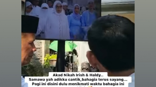 Suasana akad nikah Irish Bella di Cinere, Depok, Jawa Barat (Facebook)