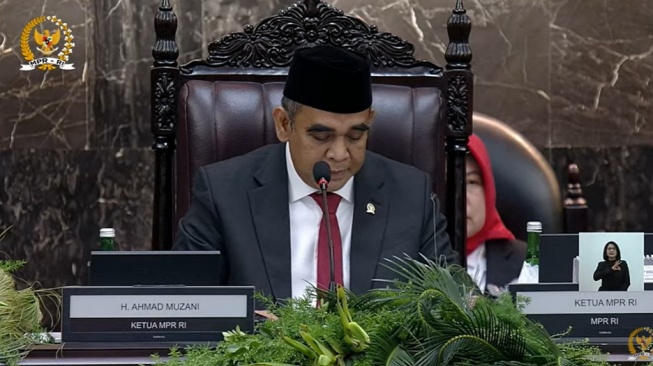 Ketua MPR Ahmad Muzani. [Tangkapan layar]