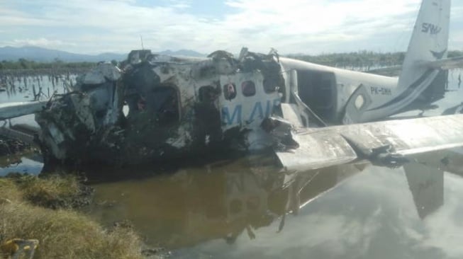 BRAK! Pesawat SAM Air Terjatuh di Gorontalo, Empat Orang Tewas