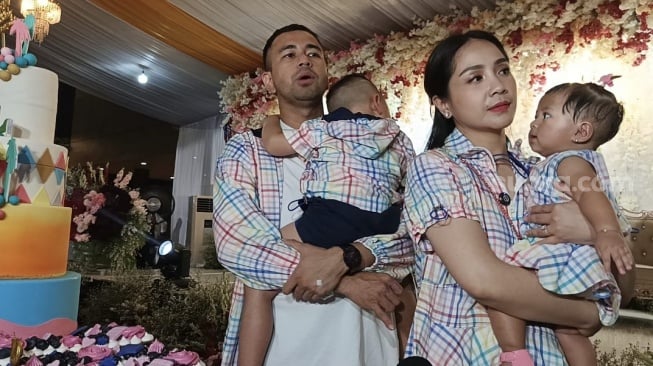 Raffi Ahmad dan Nagita Slavina di BSD, Tangerang Selatan pada Sabtu (19/10/2024)