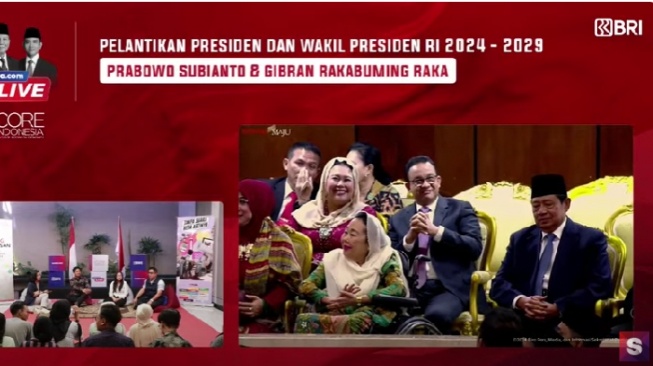 Anies Baswedan hadiri acara pelantikan Presiden dan Wakil Presiden 2024-2029.