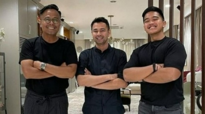 Dony Oskaria, Raffi Ahmad dan Kaesang Pangarep. (Instagram/@raffinagita1717)