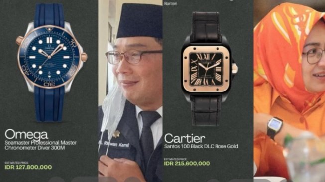 Jam tangan calon gubernur. [Kolase]