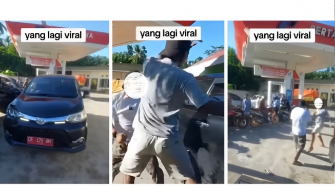 Pemilik Mobil Pelat Merah Baku Hantam di SPBU, Diduga Keseringan Isi Pertalite