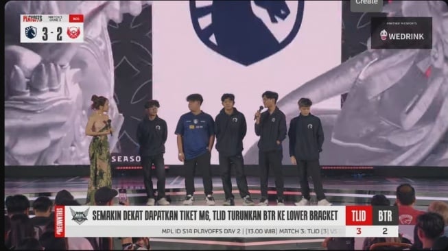 3-2 Team Liquid ID tumbangkan Bigetron Alpha di upper bracket playoffs MPL ID S14. [MPL Indonesia]