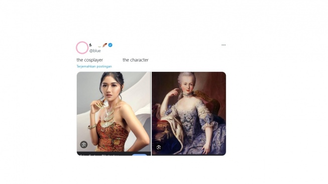 Cuitan warganet soal Erina dan Marie Antoinette. [tangkapan layar]