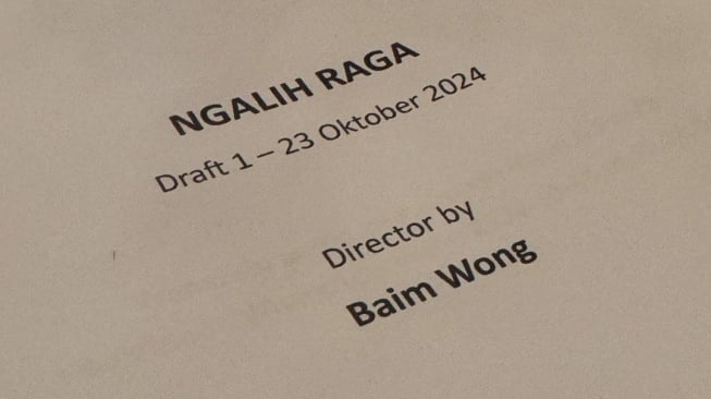 Naskah film terbaru Baim Wong (Instagram)