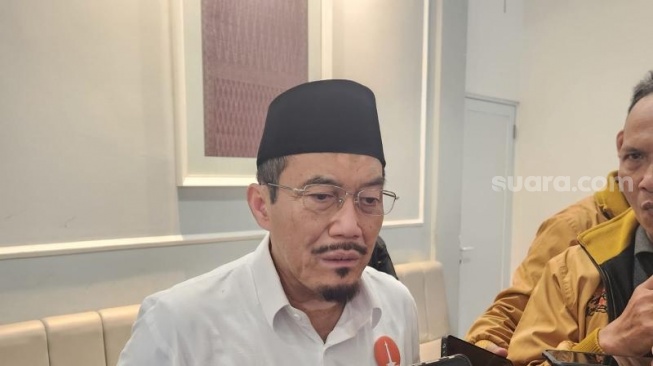 Calon Wakil Gubernur (Cawagub) DKI Jakarta nomor urut satu, Suswono. (Suara.com/Fakhri)