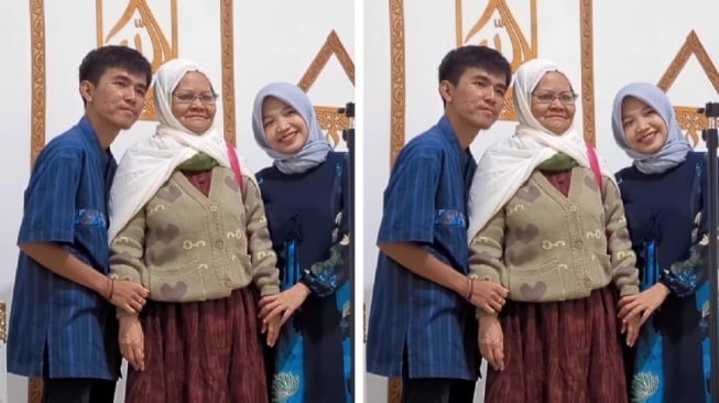 Tiko, Ibu Eny, dan Nadiyah istri Tiko. (Instagram/@exalted_kou)