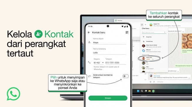 Fitur baru WhatsApp, mengelola kontak. [WhatsApp]