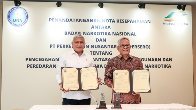 Berantas dan Cegah Penyalahgunaan Narkotika di Lingkungan Pekerja, PTPN III dan BNN Teken MoU