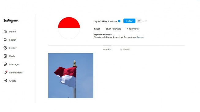 Akun Instagram Republik Indonesia. [tangkapan layar]