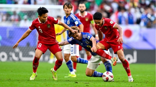 Cuplikan Laga Antara Indonesia vs. Jepang di Fase Grup D Piala Asia 2023. (pssi.org)