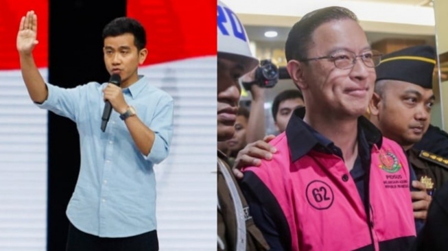 Jadi Timses Anies Baswedan, Momen Gibran Senggol Tom Lembong Viral Lagi: Gak Kerasa Sudah Pakai Rompi Pink