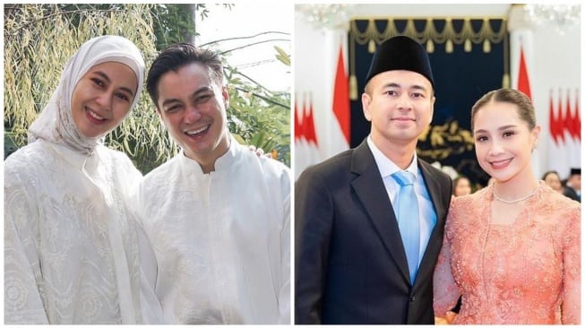 Kolase foto Baim Wong-Paula Verhoeven dan Raffi Ahmad-Nagita Slavina. (Instagram/@paula_verhoeven/@raffinagita1717)