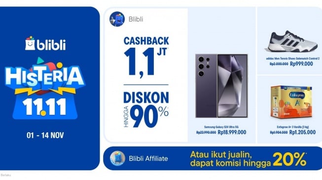 Home Fair Spesial Promo 11.11 Blibli, Hadir 5 November 2024! Pantengin Blibli Terus!