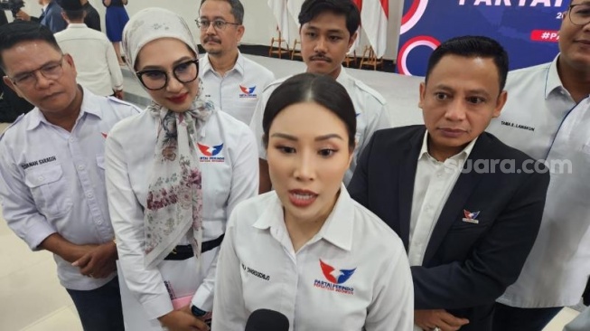 Ketua Umum Perindo, Angela Tanoesoedibjo. (Suara.com/Fakhri)