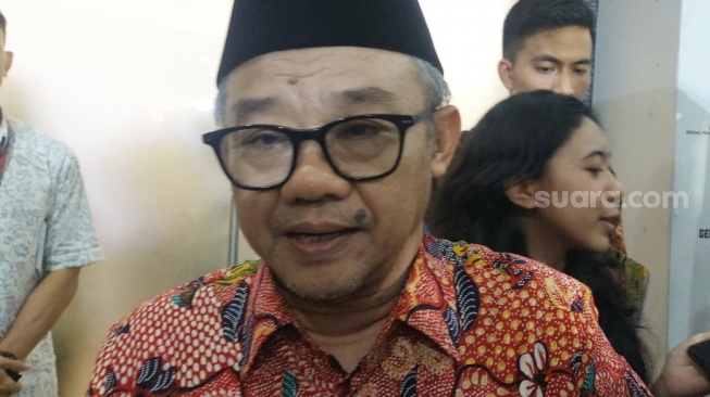 Menteri Pendidikan Dasar dan Menengah (Dikdasmen) Abdul Mu'ti. (Suara.com/Lilis)