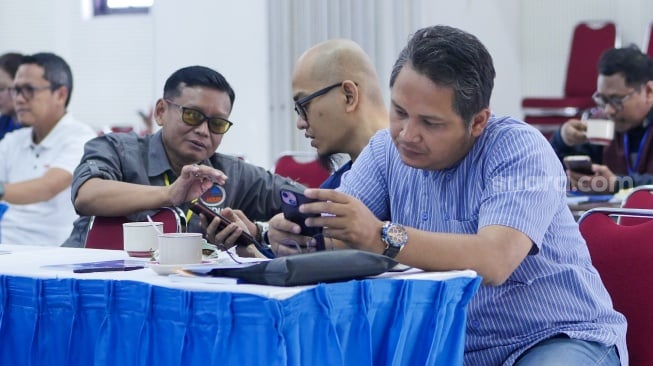 Suasana jalannya Workshop Kolaborasi Suara.com dan Universitas Atma Jaya Yogyakarta  di Auditorium Kampus 4 Gedung Bunda Teresa FISIP UAJY, pada Jumat (1/11/2024) dan Sabtu (2/11/2024). [Dokumen Suara.com]