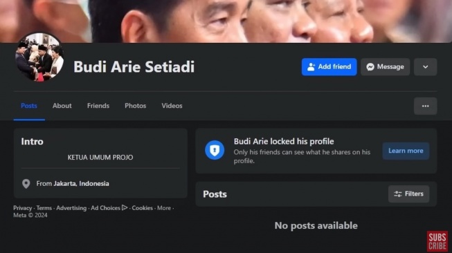 Anak Buah Ditangkap Gegara Judi Online, Akun Facebook Budi Arie Menghilang?