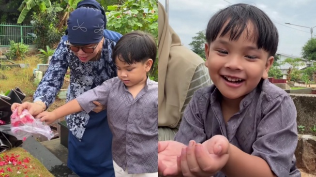 Gala Sky Adriansyah Vlog di Makam Orangtuanya, Momen Mengharukan di 4 Tahun Kepergian Bibi dan Vanessa Angel Terekam