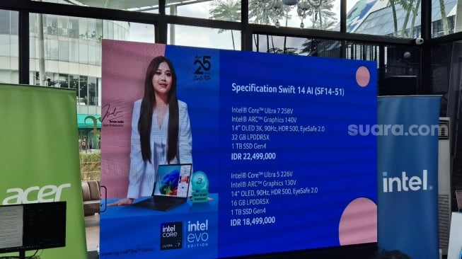 Peluncuran Acer Swift 14 AI Copilot+ PC di Jakarta, Rabu (6/11/2024). [Suara.com/Dythia]