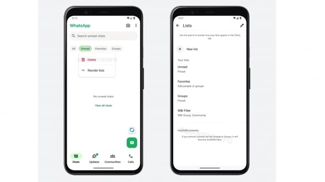 Fitur baru WhatsApp untuk hapus daftar chat khusus. [WABetaInfo]