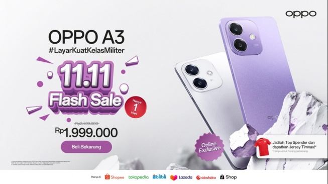 Promo 11.11 HP Oppo edisi Harbolnas 11 November 2024. [Oppo Indonesia] 