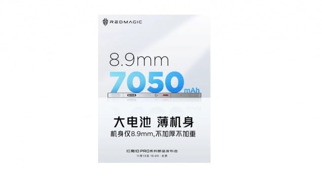 Bocoran baterai RedMagic 10 Pro. [Gizmochina]