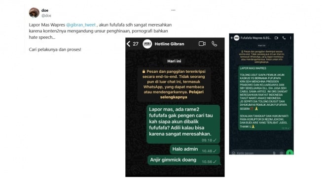 Beberapa cuitan warganet soal layanan Lapor Mas Wapres. [X/tangkapan layar]