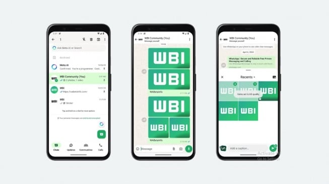 Pemilihan beberapa foto sekaligus di WhatApp. [WABetaInfo]